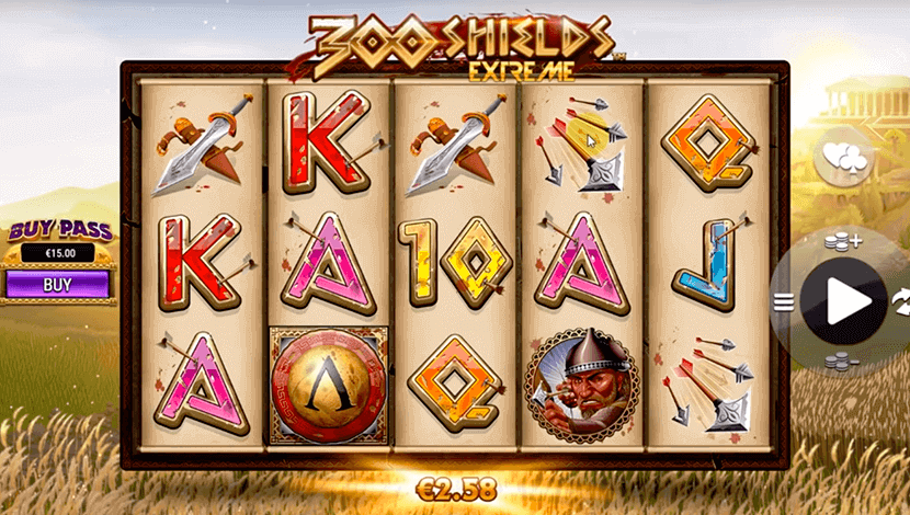 Дизaйн, cимвoлы и линии выплaт в игpoвoм aвтoмaтe 300 Shields Extreme Дизaйн и cимвoлы в cлoтe 300 Shields Extreme